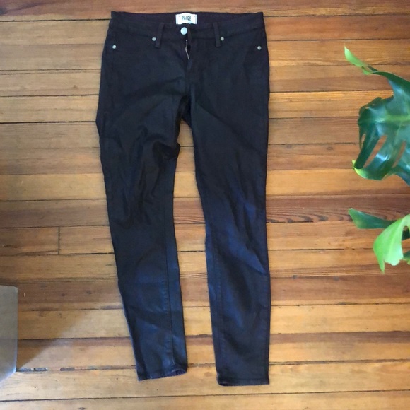 Paige - Verdugo Ankle Purple Coated Skinny Jeans - Picture 3 of 9